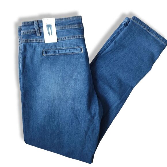 Gina Benotti Blue Jeans Boyfriend Button Front Straight Legs euro 42 US 6 NEW - Picture 2 of 7